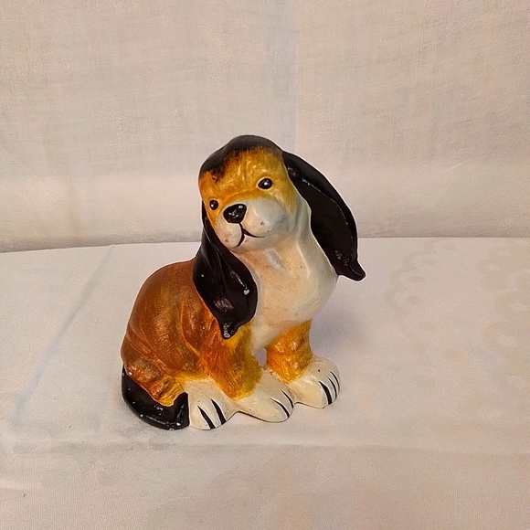 Vintage beagle puppy cast iron door stop - Picture 2 of 3